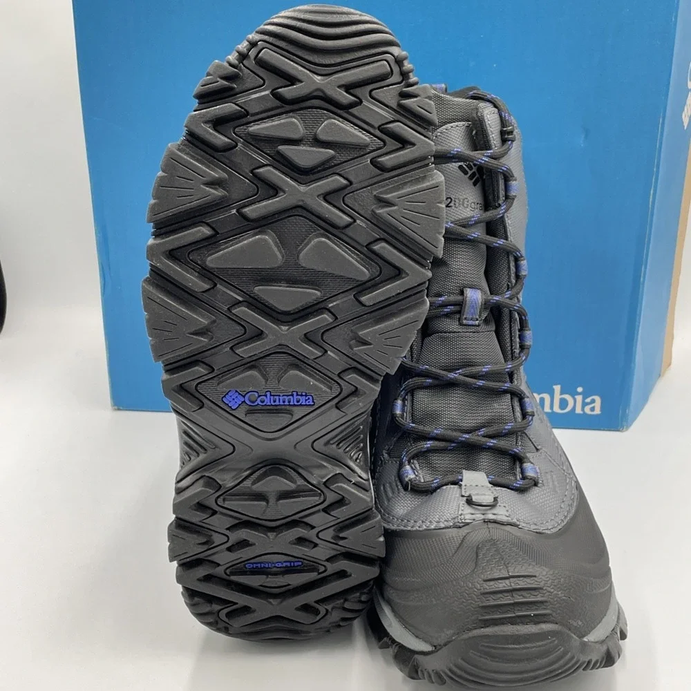COLUMBIA BUGABOOT III Waterproof Winter Boots Grey 200G Insulation‎ Mens Sz 8.5